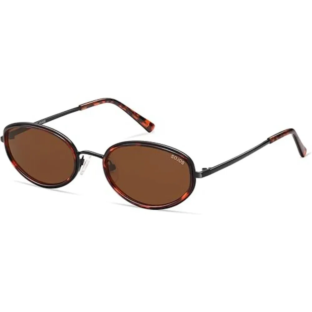 Trendy Oval Round Polarized Sunglasses for Men and Women Retro SJ1248